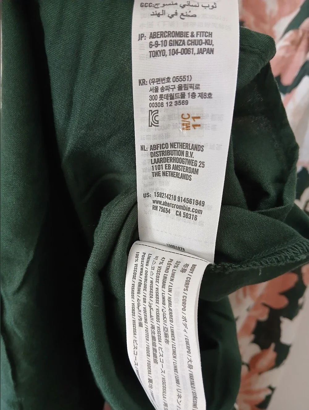 Abercrombie & Fitch Women's Pink Green Floral Summer Maxi Button Dress Size L